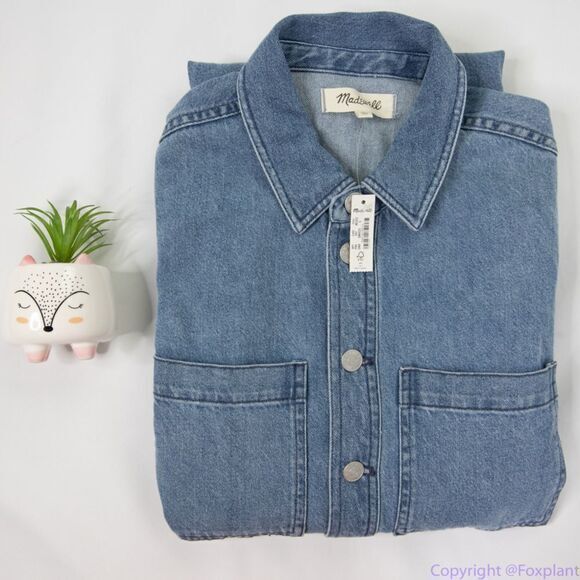 Madewell Denim Relaxed Coverall Jumpsuit in Glenroy Wash, NWT, size S - Picture 16 of 16